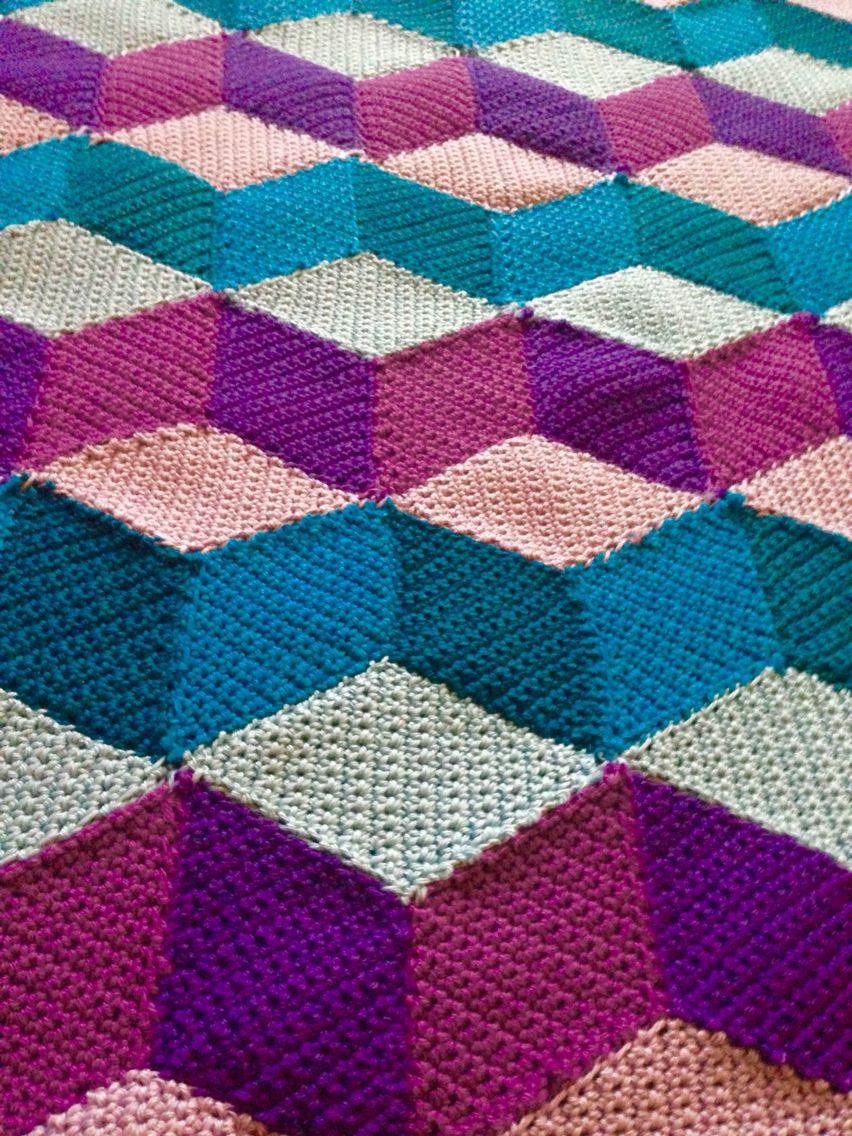 Crochet Rhombus Blanket Craft For The World