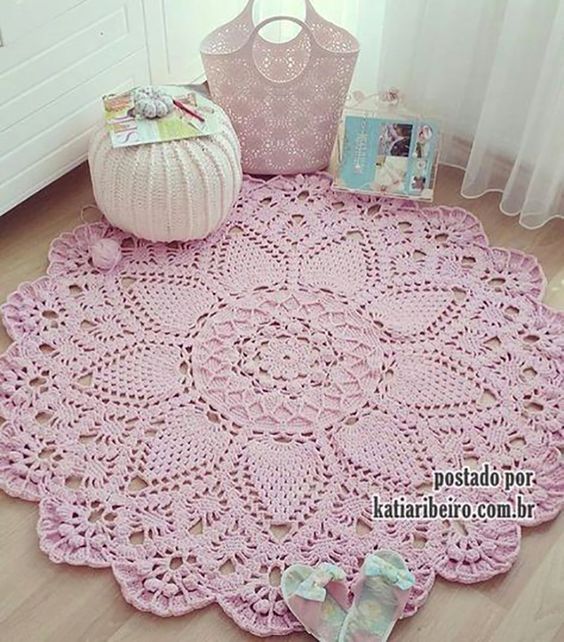 juego de baño a crochet  Crochet doily rug, Crochet rug, Crochet