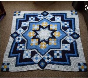 Blue Star Afghan - Crochet Easy Patterns