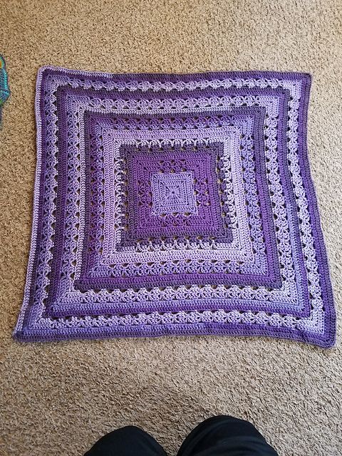 Lunar Crossings Square Blanket - Crochet Easy Patterns