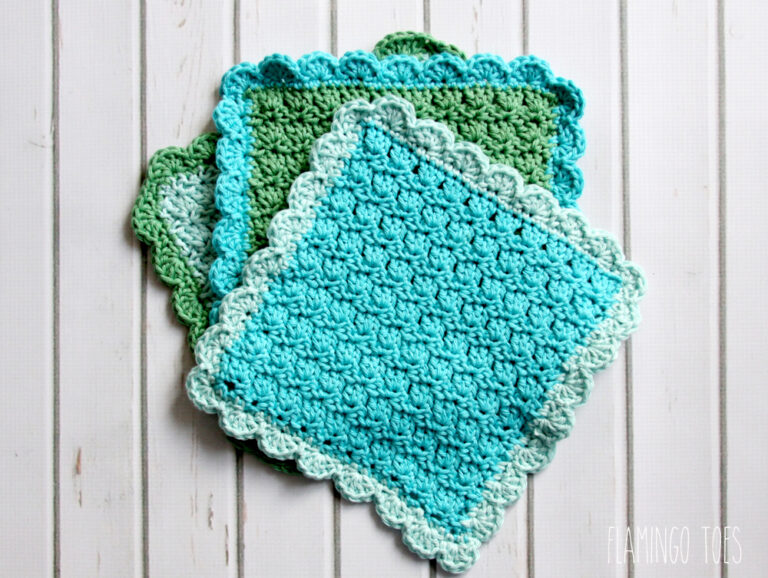 Crochet Flowers Washcloth - Crochet Easy Patterns