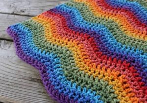 Rainbow Ripples Baby Blanket - Crochet Easy Patterns