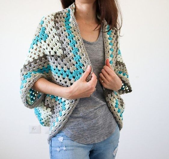 Continuous Granny Square Shrug