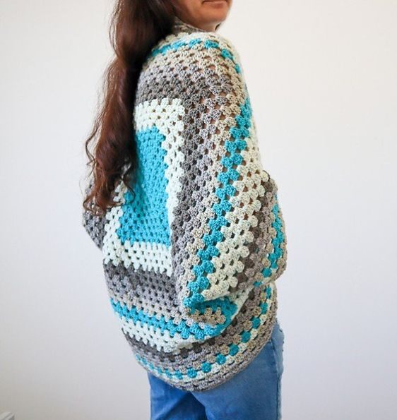 Continuous Granny Square Shrug