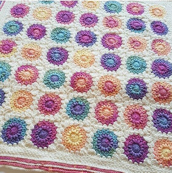 Sunburst Granny Square Blanket 