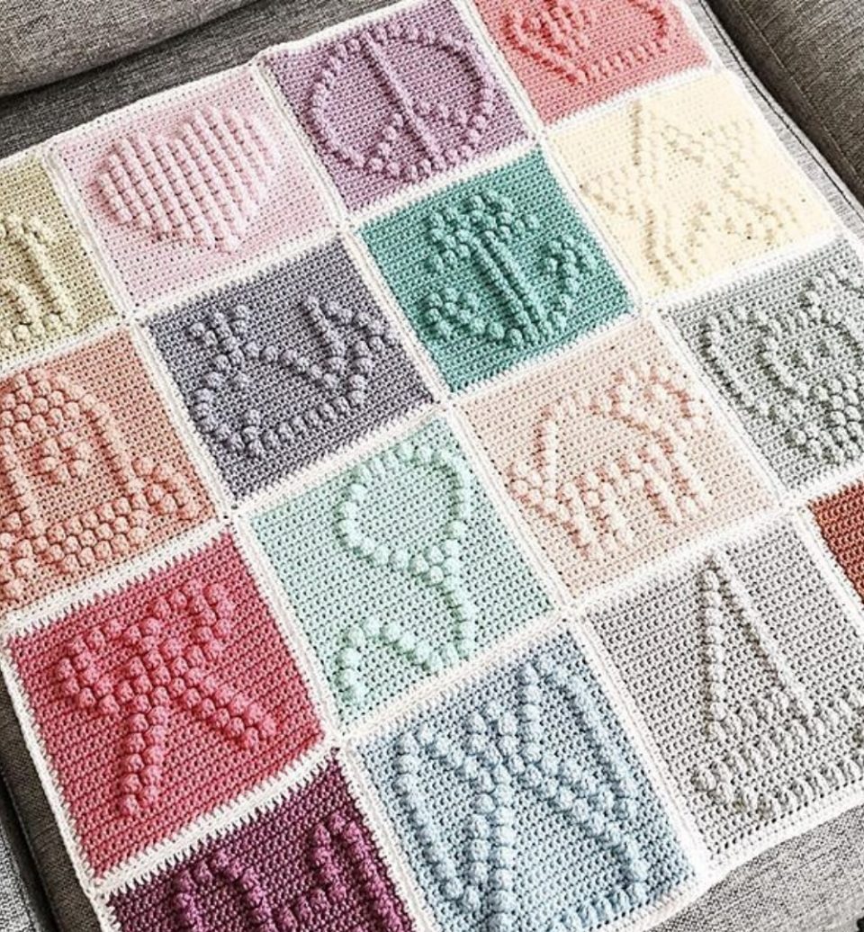 Sensory Baby Bobble Blanket Crochet Easy Patterns