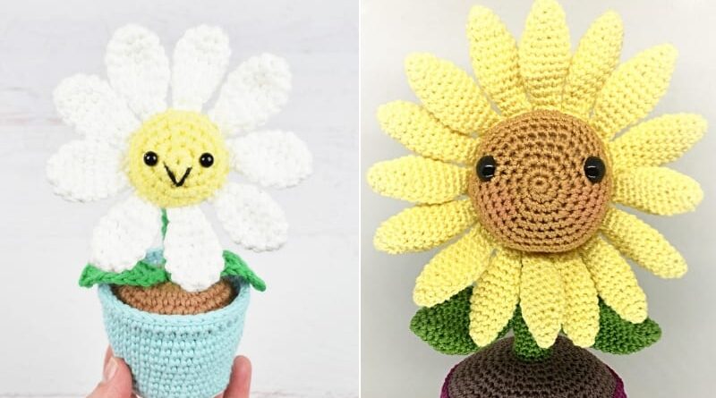 Crochet Potted Flowers