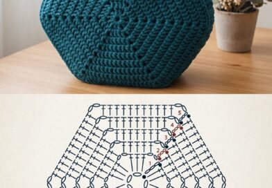 Free hexagon crochet bag pattern